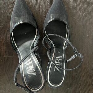 Zara Mesh Slingback Pumps